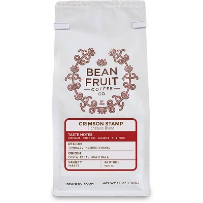 Bean Fruit Crimson Stamp Medium Roast Ground Coffee - 12oz