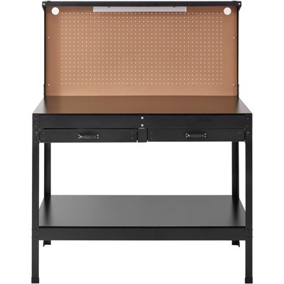 VEVOR Workbench A3 Steel Work Bench For Garage max. 1500W Heavy Duty Workbench 220lbs Weight Capacity 0.47" Bench top Thickness Hardwood Workbench