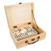 WE Games Double 9 Dominoes in Wooden Treasure Box, Ivory Color - 2 of 4