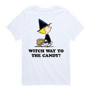 Boys' - Peanuts - Witch Way To The Candy Short Sleeve Graphic T-Shirt - 1 of 4