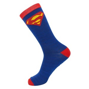 Mens Superman Costume Crew Socks - 1 of 3