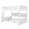 TIRAMISUBEST Twin XL over Queen/Full XL over Queen Bunk Bed with Storage Cabinets and USB Ports, Solid Wood Bunk Bedframe w/ Storage Shelves & Ladder - 4 of 4