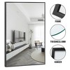 Dovelina Modern Rectangular Aluminium Fine Edge Black Hanging Mirror Decorative Wall Mirror - 2 of 4