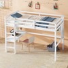NicBex Twin Solid Wood High Loft Bed with Ladder & Built-in Desk,Modern Storage Bed Frame for Kids Room,Bedroom - 2 of 4