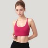 Anna-Kaci Active Women's Strappy Back Sports Bra with Scoop Neck and Crisscross Detailing - 4 of 4