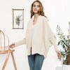 Anna-Kaci Women's Batwing Sleeve Fashion Sweater Open Front Duster Oversized Wrap Cardigan for Everyday Wear - 2 of 4
