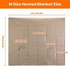 Angel Sar USB Heated Poncho Blanket with Zipper Arm Holes, 6-Zone 3-Temperature Electric Shawl Wrap, Machine Washable 5V/2A Portable Heating - 3 of 4