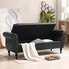 CAVINAS Rectangular Polyester Storage Ottoman Bench with Tufted Top,Upholstered Storage Ottoman,Storage Benches for Living Room,Bedroom - 2 of 4
