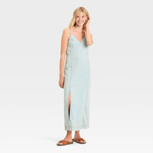 Women's Cami Denim Maxi Dress - Universal Thread™ Light Wash - 1 of 3