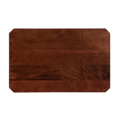 Talcott Walnut Brown Mango Wood Two-Tier End Table