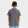 Boys' Maui & Sons Shark Graphic Short Sleeve Shirt - Charcoal Gray - 3 of 4