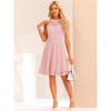 Allegra K Women's Lace Halter Neck Sleeveless Elegant Cocktail A-Line Dress - 4 of 4
