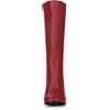 Allegra K Women's Halloween Round Toe Side Zip Block Heels Knee High Boots - 3 of 4