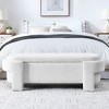 NicBex Storage Bench End of Bed Bench Linen Fabric Accent with Large Storage Space for Bedroom and Entryway, White - 2 of 4