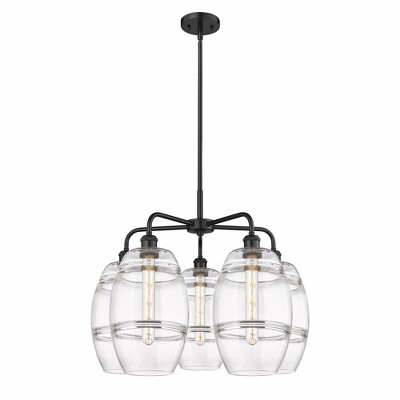 Vaz - 5 Light Stem Hung Chandelier In Industrial Style-15.38 Inches Tall and 26 Inches Wide