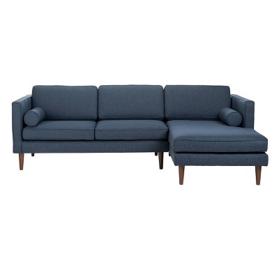 Dulce Mid-Century Chaise Sofa Dark Blue - Safavieh