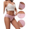 INSPIRE CHIC Women's Mid-Waisted Lace Full Coverage Briefs HI-Cut Period Leak Proof Ladies Underpants - 3 of 4