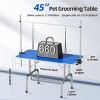 Foldable Dog Grooming Table with Adjustable Double Arms,Noose,Mesh Tray,Heavy Duty Pet Station for Small and Medium Pets-LAOTIES - 2 of 4