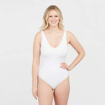 Assets By Spanx Women's Smoothing Bodysuit - Black L : Target