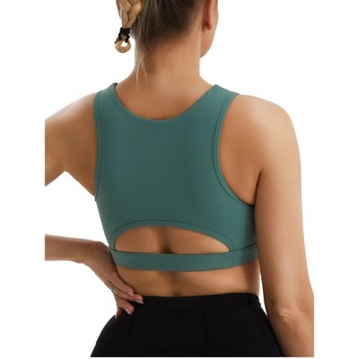 DOMETOUR Super Soft Yoga Sports Bra With Four Way Stretchy
