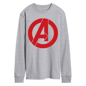 Men's - Marvel - Avengers A Logo Long Sleeve Graphic T-Shirt - 1 of 3