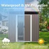 6FT x 5FT Outdoor Metal Storage Shed With Floor Frame Sun Protection Waterproof Storage House With Lockable Sliding Door - 4 of 4