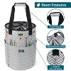 PAVILIA Knitting Bag Crochet Organizer, Yarn Storage Tote Accessories Supplies Project Case, Holder Grommets, Needles Hooks Essential - 4 of 4