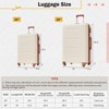 FonTOI 20inch&28inch Luggage Set with Bags, Expandable Luggages with Spinner Wheels, Khaki&Brown, 12.2"*26.4"*18" - 3 of 4