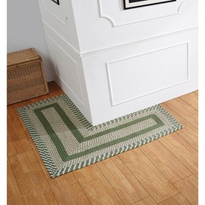 Newport Braid Collection 100% Polypropylene Stripe Pattern Reversible Indoor Utility Rug - Better Trends - 1 of 3