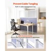 VEVOR Office Divider Privacy Partition, 1-Pack, 70" x 70" Modular Wall Room Divider, PET Workstation Cubicle Partition with Frosted Windows,Gray - 4 of 4