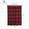 Buffalo Check Fabric Shower Curtain 72" x 72" Burgundy/Black by Sweet Home Collection® - 4 of 4