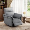 Swivel Rocker Chair，Recliner Chair for Adults, Upholstered Fabric Glider Recliner Nursery Chair with Double-Layer Armrests，for bedroom，Living Room - 3 of 4
