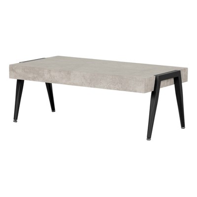 City Life Coffee Table Concrete Gray/Black - South Shore