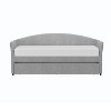 Twin Westchester Daybed with Trundle Smoke Gray - Hillsdale Furniture: Upholstered, Storage Space, No Box Spring Required - 2 of 4