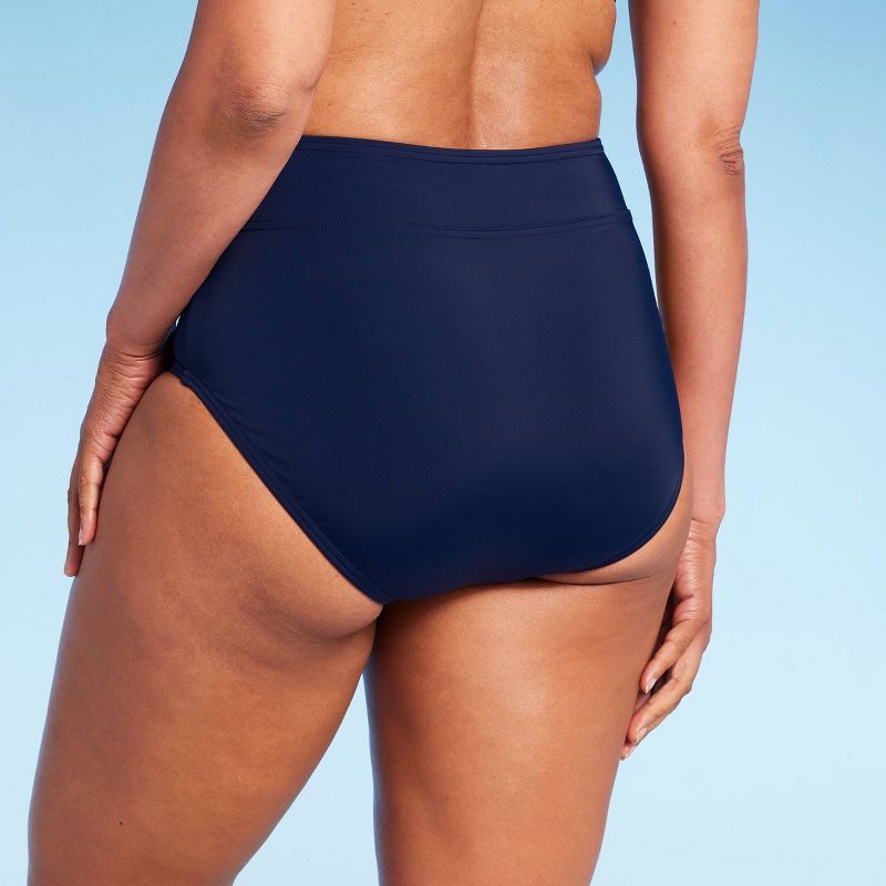 Lands' End Women's UPF 50 Full Coverage Tummy Control High Waist Bikini Bottom, 2 of 6