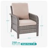 Sonkuki 2 Piece Patio Chairs Set, Wicker Chairs Set with Thick Cushions, Outdoor Furniture Set for 2 - 3 of 4