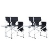 Oversized Folding Camping Chair with Side Table and Pockets,Lightweight Director’s Chair for Outdoor Use-Cuddlewood - 2 of 4