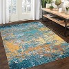 coucheta Multi-size Washable Modern Abstract Area Rug for Living Room, Foldable Non Slip Ultra-Soft Contemporary Carpet, for Bedroom, Dining, Office - 4 of 4
