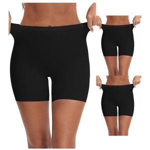 INSPIRE CHIC 3 Packs Women's Shorts Seamless High Waist Tummy Control Butt Lifter Thigh Slimmers - 1 of 4