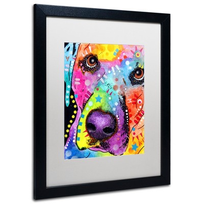 Trademark Fine Art -Dean Russo 'Closeup Labrador' Matted Framed Art