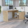 Grungis L-Shaped Office Desk with Open and Closed Storage,Computer Desk for Home Office,Company - 2 of 4