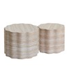 Racxily Set of 2 Round Coffee Tables, Faux Marble Pattern Modern Side Tables for Living Room & Office - 2 of 4