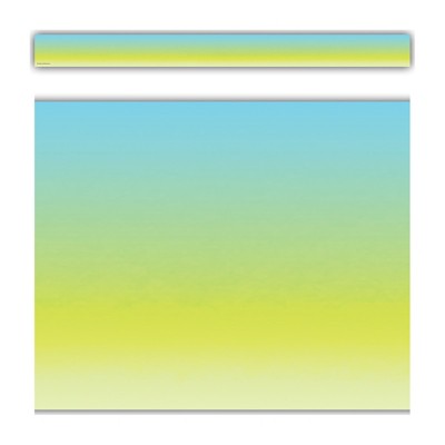 Teacher Created Resources Aqua and Lime Color Wash Straight Border Trim, 35 Feet (Pack of 6)