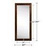 Dovelina Solid Wood Freestanding Full Body Mirror Floor Mirror - 71"x32", Walnut - 3 of 4