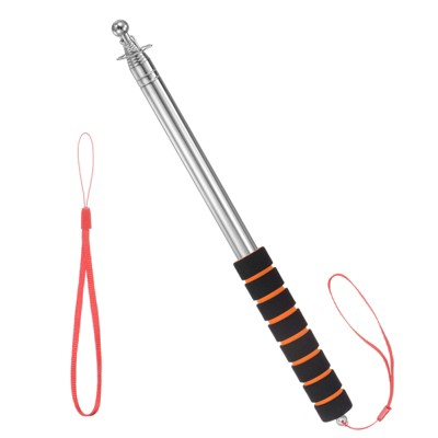 Unique Bargains Stainless Steel Telescopic Handheld Anti-Slip Grip Flag Pole 8.2 Feet 1 Pc