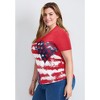 Avenue Women's Plus Size V-Neck Short Sleeve Graphic Tee - 4 of 4