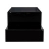 Coffee Table with Unique Architectural Shape and Open Storage Spaces - 3 of 4