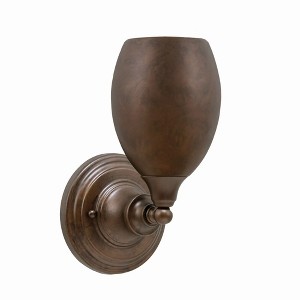 Toltec Lighting Any 1 - Light Sconce in  Bronze with 5" Bronze Oval Metal Shade Shade - 1 of 1