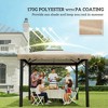 Resenkos Canopy Replacement Cover, Gazebo Canopy Top Replacement, 9.8'x9.8' Gazebo Replacement Canopy, Khaki Brown - 4 of 4