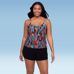 Trimshaper Women's Farrah Swim Romper with Pockets - 1 of 3